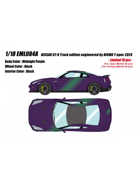 Nissan GT-R Track edition engineered by NISMO T-spec 2024 (Midnight Purple) 1/18 Make-Up Eidolon Make Up - 9