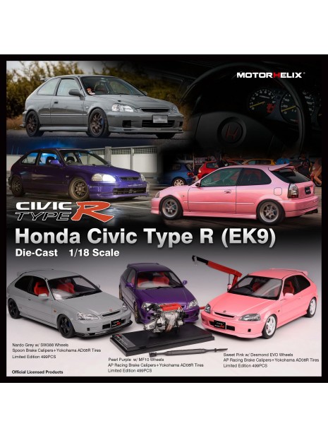 Honda Civic Type R (EK9) 1/18 Motorhelix-15