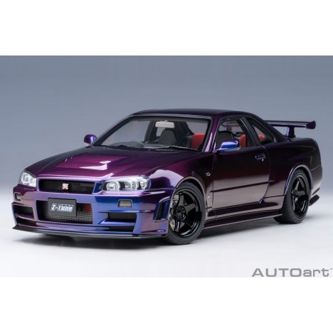 Nissan Skyline GT-R (R34) Z-tune (Middernachtpaars) 1/18 AUTOart AUTOart - 1