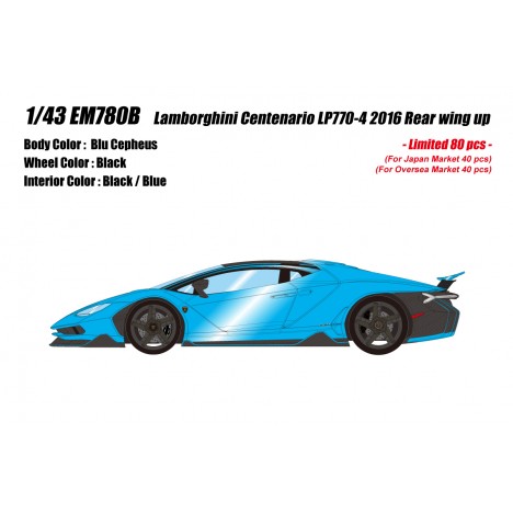 Lamborghini Centenario (Blu Cepheus) 1/43 Make Up Eidolon Make Up - 1
