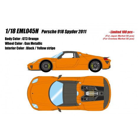 Porsche 918 Spyder 2011 (GT3 Orange) 1/18 Make Up Eidolon Make Up - 1