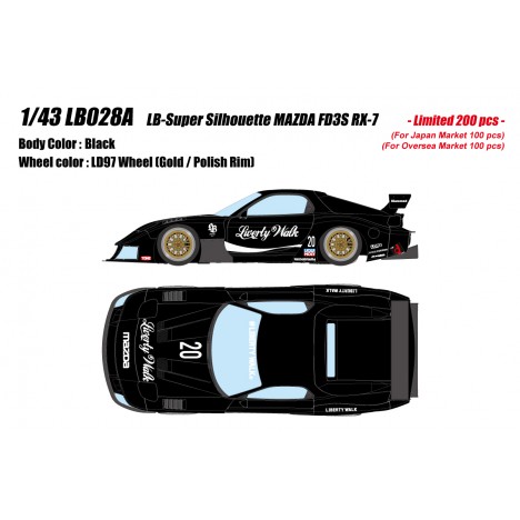 LB-Super Silhouette MAZDA FD3S RX-7 1/43 Make Up Eidolon Make Up - 1