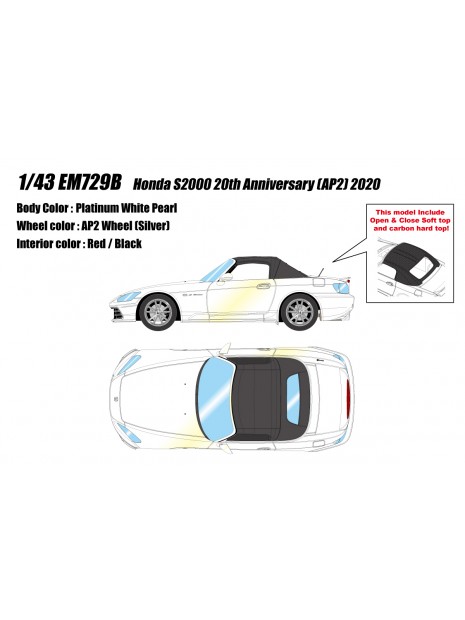 Honda S2000 20th Anniversary (AP2) 2020 1/43 Make Up Eidolon Make Up - 1