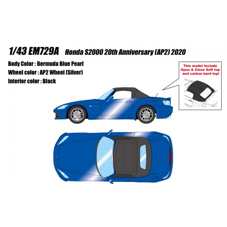Honda S2000 20th Anniversary (AP2) 2020 1/43 Make Up Eidolon Make Up - 2