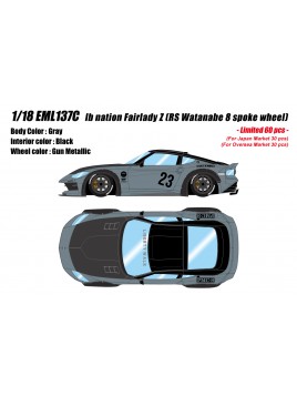 LB Nation Fairlady Z RZ34 (Gray) 1/18 Make-Up Eidolon Make Up - 1