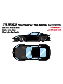 LB Nation Fairlady Z RZ34 (Midnight Black) 1/18 Make-Up Eidolon Make Up - 1