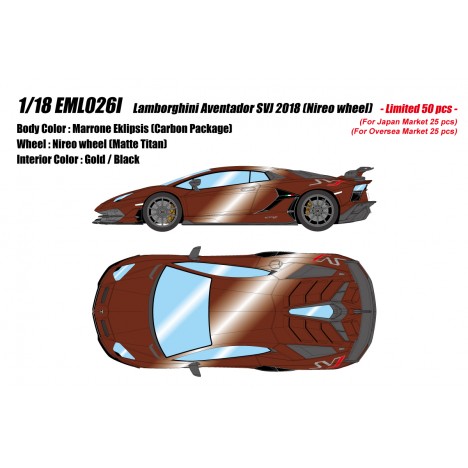 Lamborghini Aventador SVJ 2018 (Nireo wheel) 1/18 Make Up Eidolon Make Up - 1