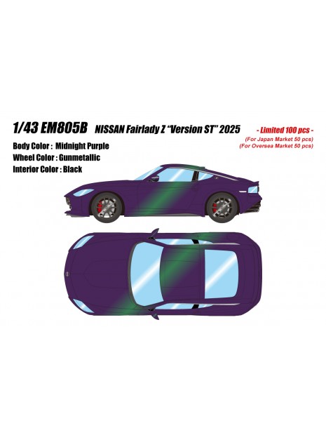 Nissan Fairlady Z (RZ34) Version ST 2025 (Midnight Purple) 1/43 Make Up Eidolon Make Up - 1