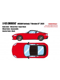 Nissan Fairlady Z (RZ34) Version ST 2025 (Vibrant Red / Super Black) 1/43 Make Up Eidolon Make Up - 1