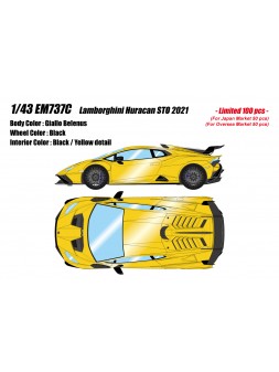 Lamborghini Huracan STO 2021 (Giallo Belenus) 1/43 Make Up Eidolon Make Up - 1