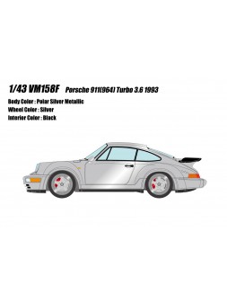 Porsche 911 (964) Turbo 3.6 1993 (Silver) 1/43 Make Up Vision Make Up - 1