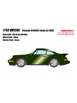 Porsche 911 (964) Turbo 3.6 1993 (Oak Green Metallic) 1/43 Make Up Vision Make Up - 1