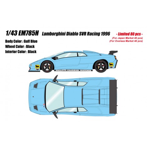 Lamborghini Diablo SVR Racing 1996 (Gulf Blue) 1/43 Make Up Eidolon Make Up - 1