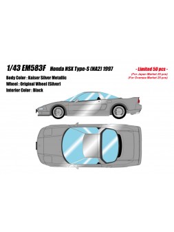 Honda NSX Type-S 1997 (Kaiser Silver Metallic) 1/43 Make Up Eidolon Make Up - 1