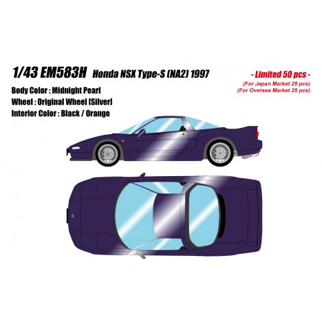 Honda NSX Type-S 1997 (Midnight Pearl) 1/43 Make Up Eidolon Make Up - 1