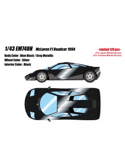 Mclaren F1 Road car 1994 (Jet Black / Gray Metallic) 1/43 Make Up Eidolon Make Up - 1