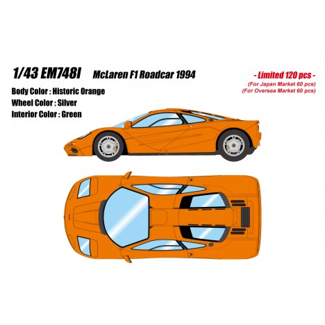 Mclaren F1 Road car 1994 (Historic Orange) 1/43 Make Up Eidolon Make Up - 1