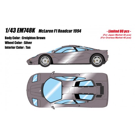 Mclaren F1 Road car 1994 (Creighton Brown) 1/43 Make Up Eidolon Make Up - 1