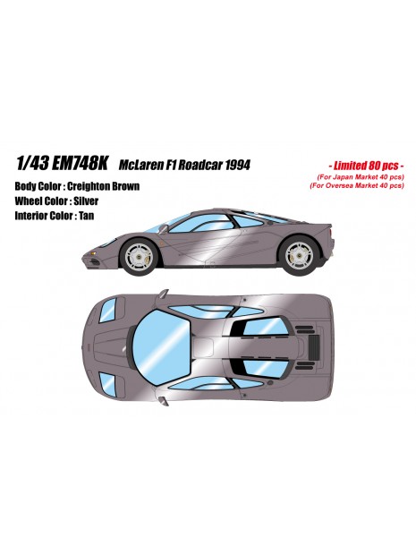Mclaren F1 Road car 1994 (Creighton Brown) 1/43 Make Up Eidolon Make Up - 1