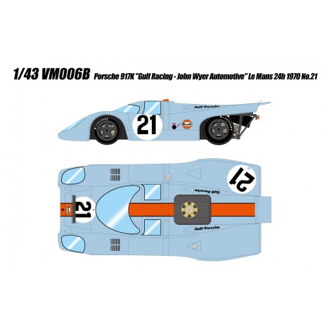 Porsche 917K "Gulf Racing - John Wyer Automotive" Le Mans 24h 1970 N.21 1/43 Make Up Vision Make Up - 1