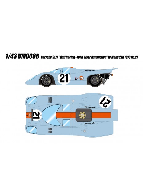 Porsche 917K "Gulf Racing - John Wyer Automotive" Le Mans 24h 1970 N.21 1/43 Make Up Vision Make Up - 1