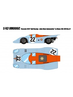 Porsche 917K "Gulf Racing - John Wyer Automotive" Le Mans 24h 1970 N.22 1/43 Make Up Vision Make Up - 1