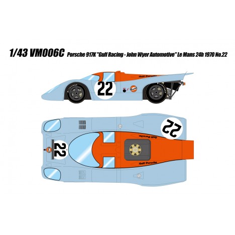 Porsche 917K "Gulf Racing - John Wyer Automotive" Le Mans 24h 1970 N.22 1/43 Make Up Vision Make Up - 1