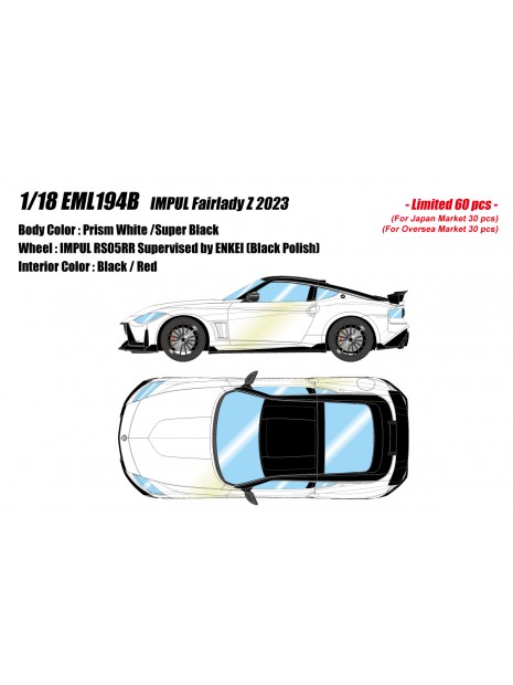 IMPUL Fairlady Z 2023 (Prism White /Super Black) 1/18 Make Up Eidolon Make Up - 1