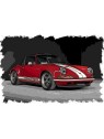 Singer 911 (964) Targa (Red / Cream White Stripe) 1/18 Make Up Eidolon Make Up - 2