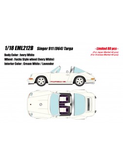 Singer 911 (964) Targa (Ivory White) 1/18 Make Up Eidolon Make Up - 1