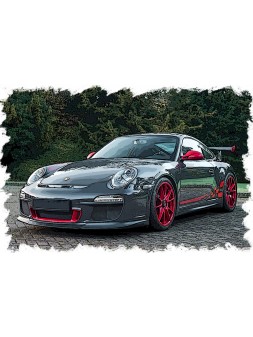 Porsche 911(997.2) GT3 RS 2010 (Gray Black / Red Stripe) 1/43 Make Up Eidolon Make Up - 2