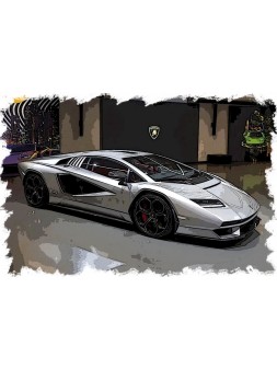 Lamborghini Countach LPI800-4 2022 (Argento Luna) 1/43 Make Up Eidolon Make Up - 2