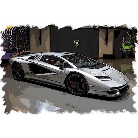 Lamborghini Countach LPI800-4 2022 (Argento Luna) 1/43 Make Up Eidolon Make Up - 2