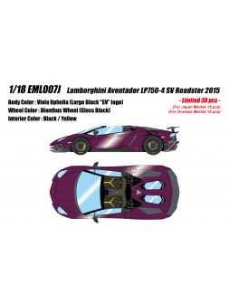 Lamborghini Aventador LP750-4 Superveloce Roadster 2015 (Viola Ophelia) 1/18 Make Up Eidolon Make Up - 1