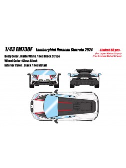 Lamborghini Huracan Sterrato 2024 (Matte White / Red Black Stripe) 1/43 Make Up Eidolon Make Up - 1