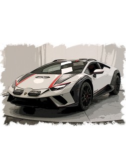 Lamborghini Huracan Sterrato 2024 (Matte White / Red Black Stripe) 1/43 Make Up Eidolon Make Up - 2