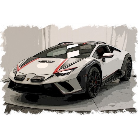 Lamborghini Huracan Sterrato 2024 (Matte White / Red Black Stripe) 1/43 Make Up Eidolon Make Up - 2