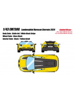Lamborghini Huracan Sterrato 2024 (Giallo Inti / White Black Stripe) 1/43 Make Up Eidolon Make Up - 1