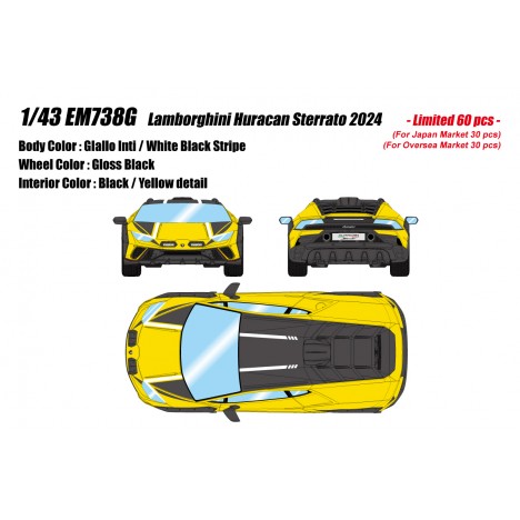 Lamborghini Huracan Sterrato 2024 (Giallo Inti / White Black Stripe) 1/43 Make Up Eidolon Make Up - 1