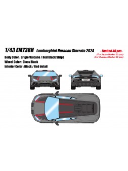 Lamborghini Huracan Sterrato 2024 (Grigio Vulcano / Red Black Stripe) 1/43 Make Up Eidolon Make Up - 1