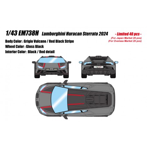 Lamborghini Huracan Sterrato 2024 (Grigio Vulcano / Red Black Stripe) 1/43 Make Up Eidolon Make Up - 1