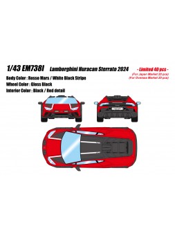 Lamborghini Huracan Sterrato 2024 (Rosso Mars / White Black Stripe) 1/43 Make Up Eidolon Make Up - 1