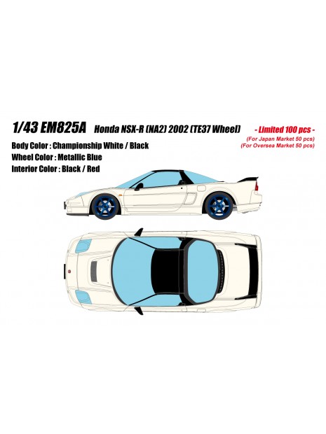 Honda NSX-R NA2 2002 (Championship White / Black) 1/43 Make Up Eidolon Make Up - 1
