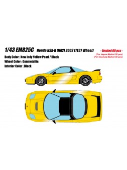 Honda NSX-R NA2 2002 (New Indy Yellow Pearl / Black) 1/43 Make Up Eidolon Make Up - 1