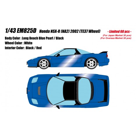 Honda NSX-R NA2 2002 (Long Beach Blue Pearl / Black) 1/43 Make Up Eidolon Make Up - 1