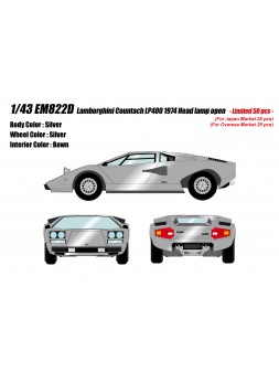 Lamborghini Countach LP400 1974 New Master (Silver) 1/43 Make Up Eidolon Make Up - 1
