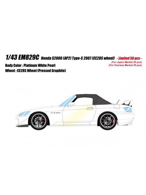 Honda S2000 Type S 2007 (Platinum White Pearl) 1/43 Make Up Eidolon Make Up - 1