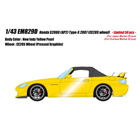 Honda S2000 Type S 2007 (New Indy Yellow Pearl) 1/43 Make Up Eidolon Make Up - 1