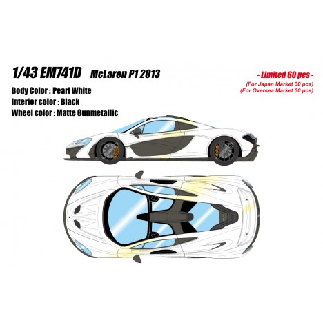 Mclaren P1 2013 (Pearl White) 1/43 Make Up Eidolon Make Up - 1