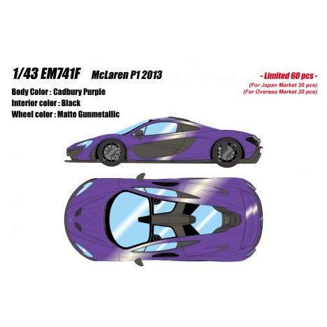 Mclaren P1 2013 (Cadbury Purple) 1/43 Make Up Eidolon Make Up - 1